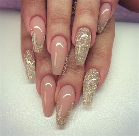 Classy Nail Designs Glitter Nails Gold Nails