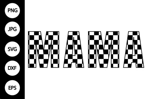 Checkered Mama Svg Graphic By Mydigitalart13 · Creative Fabrica