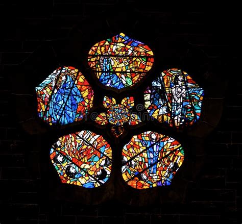 Stained Glass Windows at Galway Cathedral Ireland Editorial Image ...