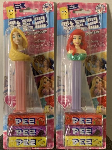 Pez Disney Princess Rapunzel And Ariel Candy And Dispenser Set Ebay