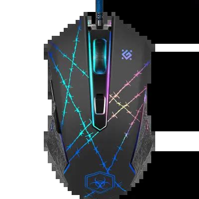 Проводная игровая мышь с подсветкой и ковриком Defender Forced GM-020L