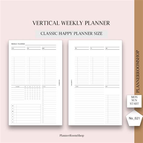 Happy Planner Dashboard Printable Happy Planner Dashboard Etsy