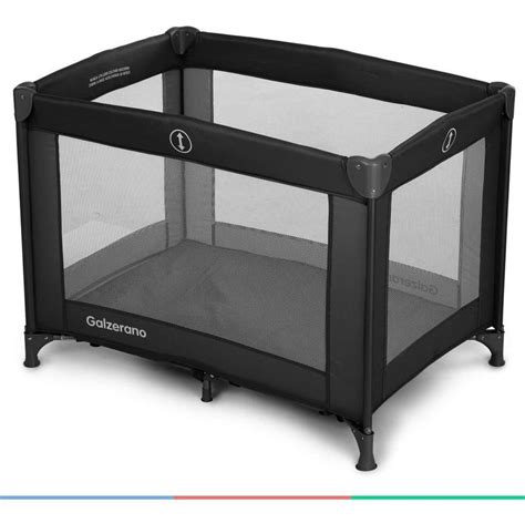Berço E Cercado Galzerano - Berço Para Bebe Cercado Tela Galzerano Portátil Preto - Berço Portátil ...