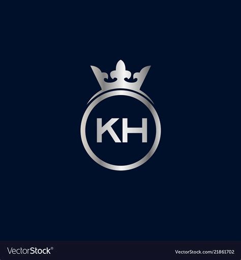 Initial letter kh logo template design Royalty Free Vector