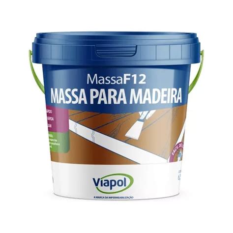 Massa Calafetar F12 Madeira Cor Castanho Viapol 400g MercadoLivre