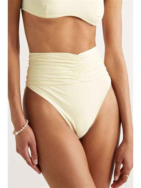 Magda Butrym Appliqu D Ruched Bikini Briefs Net A Porter