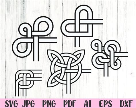 Celtic Corners Svg Celtic Svg Abstract Symbol Svg Svg Files Etsy