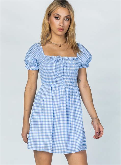 Babydoll Mini Dress Blue