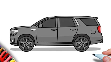 How To Draw A Gmc Yukon Denali 2021 Youtube
