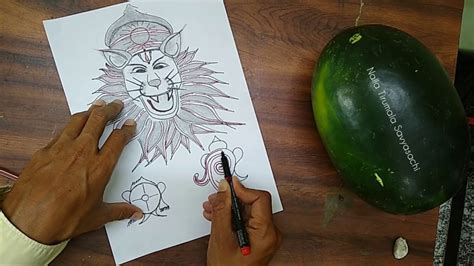 Lord Narasimha Swamy Drawing Youtube