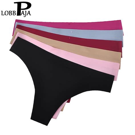 Lobbpaja Lot 6 Pcs Underwear Women Seamless Panties Low Waist Sexy Ladies Thongs G Strings