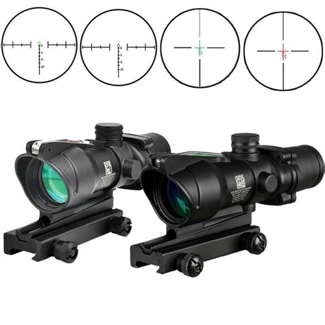 ACOG 4X32 Scope Sight Real Fiber Optics Green/Red Illuminated Crosshair ...