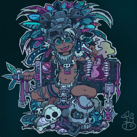 Mictlantecuhtli by Moonshen on DeviantArt