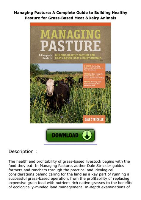 Download Book Pdf Managing Pasture A Complete Guide To Building Healthy Pasture For Grass