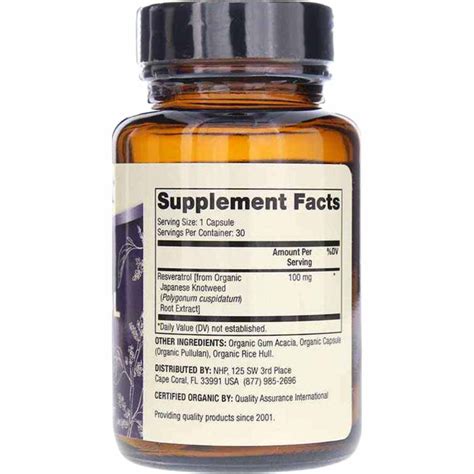 Resveratrol 100 Mg 30 Cápsulas Puro Estado Fisico