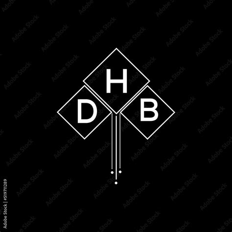 dhb letter logo design  white background  illustrator dhb vector