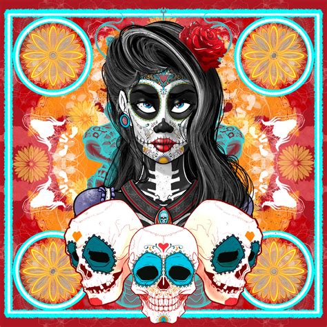 Sugar Skull Girl Final By Thedoodlebags On Deviantart