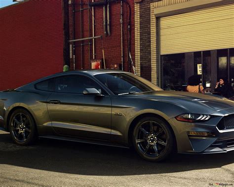 Ford Mustang with black steel wheels HD wallpaper download