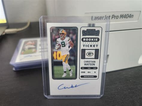 Contenders Rookie Ticket Christian Watson Auto Ebay