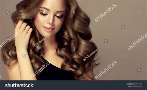 Beauty Brunette Girl Long Shiny Wavy Stock Photo Shutterstock