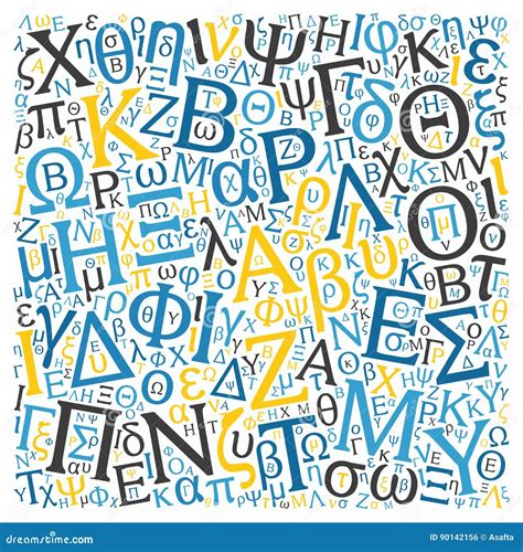 Creative Greek Alphabet Texture Background Stock Illustration ... 