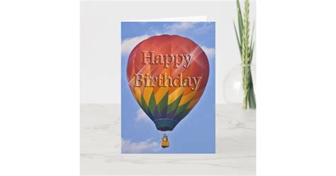 Birthday Hot Air Balloon Card Zazzle