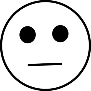 smiley face black  white clip art