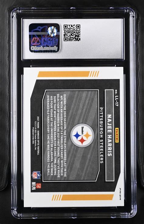 Donruss Optic Legendary Logos Ll Najee Harris Graded Csg