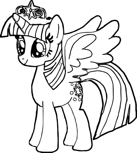 My Little Pony Twilight Sparkle Coloring Pages Printable Coloring Pages