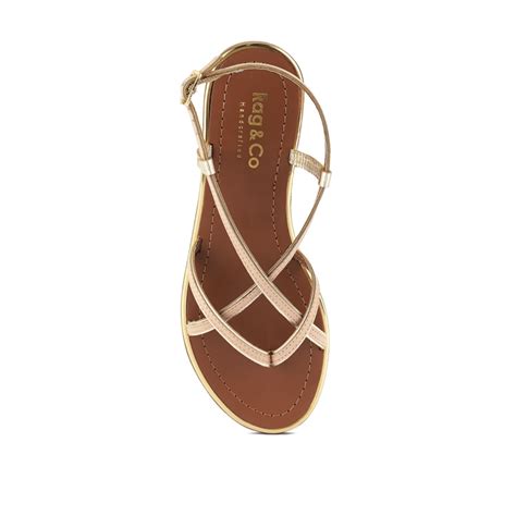 Pheobe Strappy Beige Flat Sandals Rag And Co Wolf And Badger