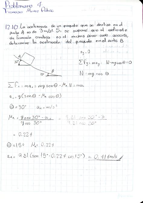 Problemario 4 FMP Apuntes de apoyo Dinámica Studocu