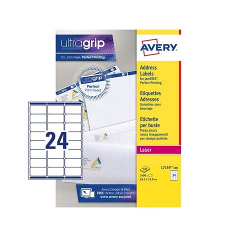 Buy Avery Ultragrip Address Labels Self Adhesive Laser L