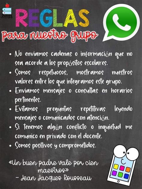 Reglas Para Grupo De Whatsapp En 2020 Reglas De Clase Frases