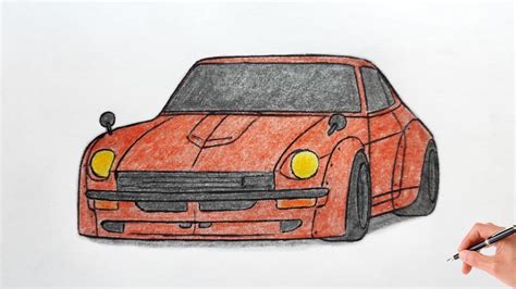 How To Draw A Nissan Z Fairlady Drawing A D Car Coloring