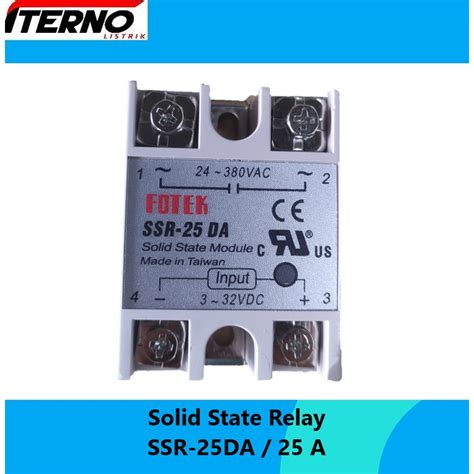 Jual Solid State Relay SSR-25DA Fotek SSR25DA 25A | Shopee Indonesia