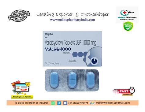 Valcivir Valacyclovir Tablet 1000 Mg At Rs 10 Tablet In Nagpur ID