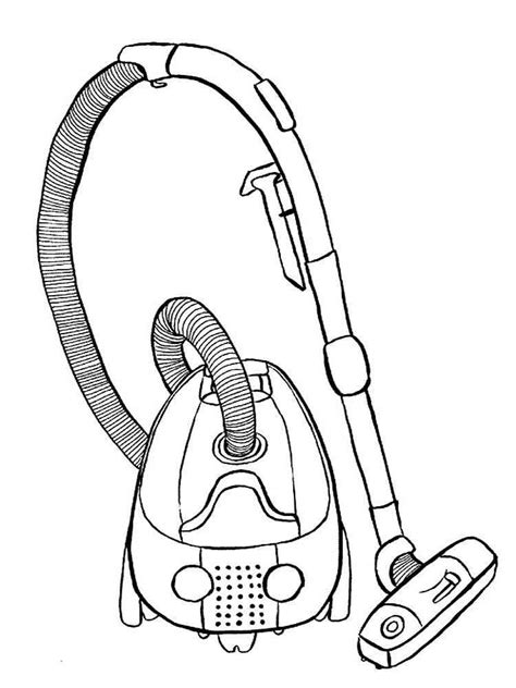 Vacuum Cleaner Coloring Pages