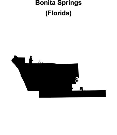 Bonita Springs, Florida blank outline map 55695767 Vector Art at Vecteezy