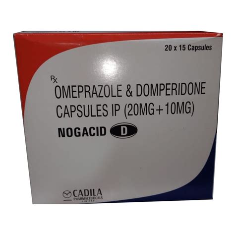 Nogacid Omeprazole And Domperidone Capsules IP 20mg 10mg