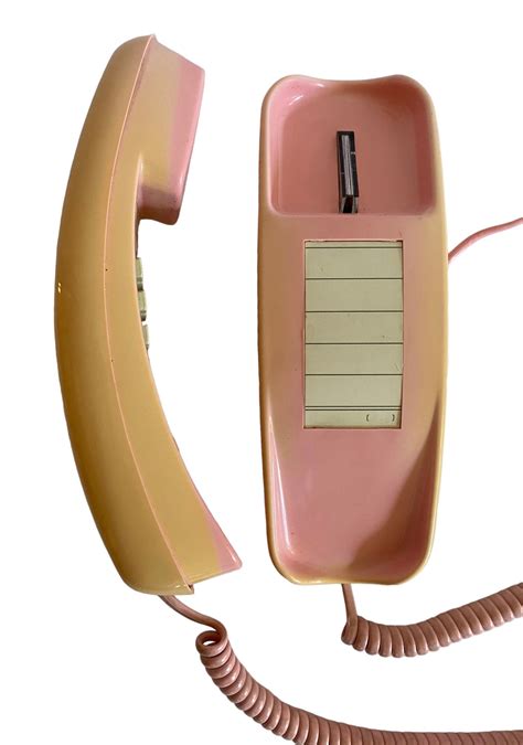 Vintage Pink Push Button Phone Princess Desktop Or Wall Mount Telephone