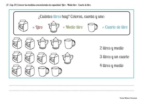 Medidas De Capacidad Tercero Educaci N Primaria A Os