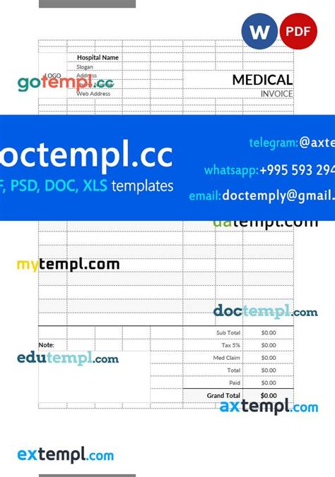 Medical Bill Format Template In Word And Pdf Format