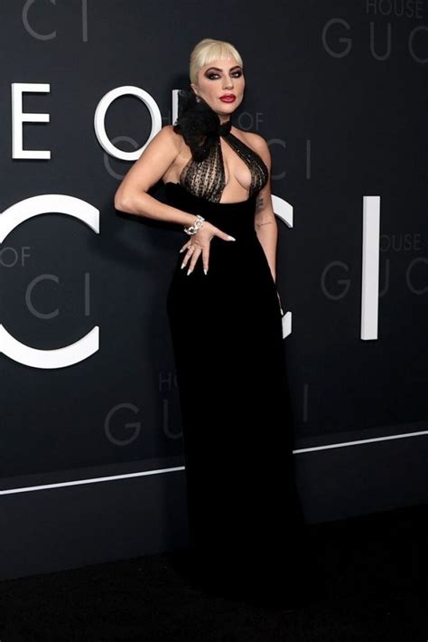 Lady Gaga Flaunts Her Tits At The Premiere Of House Of Gucci Photos The Fappening
