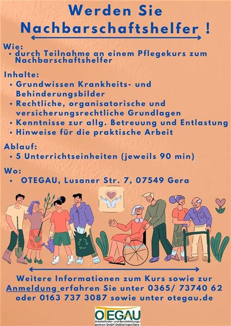 Pflegekurs Zum Nachbarschaftshelfer OTEGAU GmbH