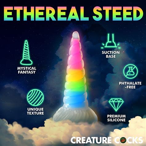 Uni Glow Glow In The Dark Rainbow Silicone Dildo O Kinky