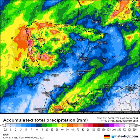 Estas Son Las Lluvias Previstas Para Los Próximos 7 Días Según El Modelo Alemán Icon