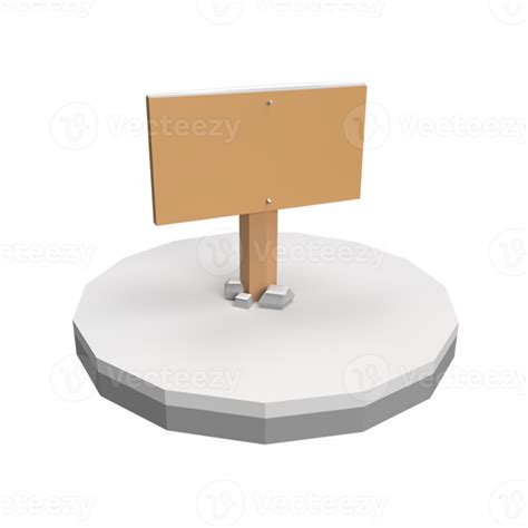 D Sign Board Rendered Object Illustration Png