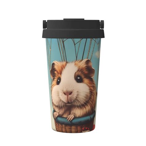 Derioi Hot Air Balloon Guinea Pig For Stainless Steel Reusable Thermal Cup For Men Women