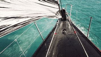 bateau voilier sur la mer ocean cinemagraph Image animé