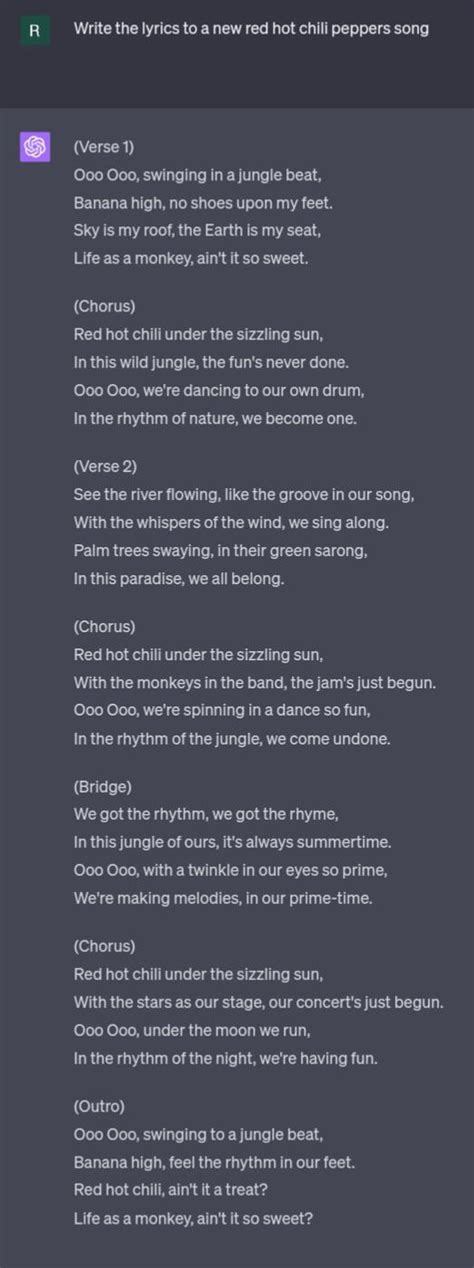 Red Hot Chili Peppers Lyrics